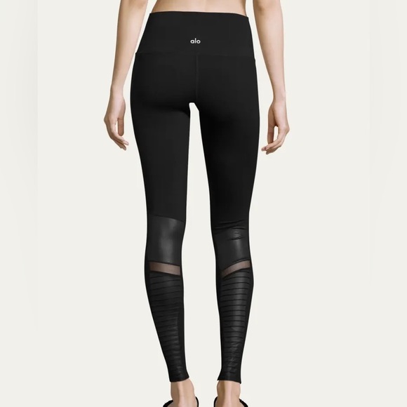 Alo High Waist Moto Leggings Black XS - Picture 3 of 6